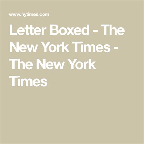 letterbox new york times